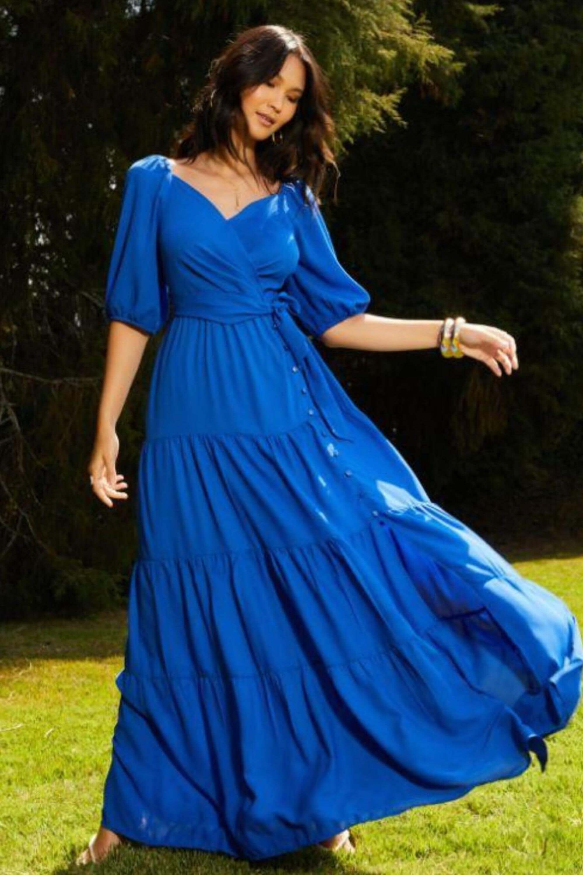 Crepe Vestido Transpassado Manga Longa Comprar Vestido Crepe